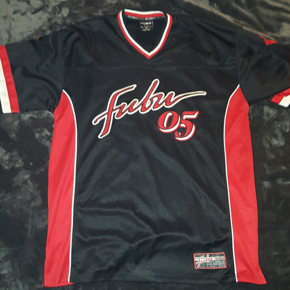 Vintage FUBU 05 jersey in the bred colorway